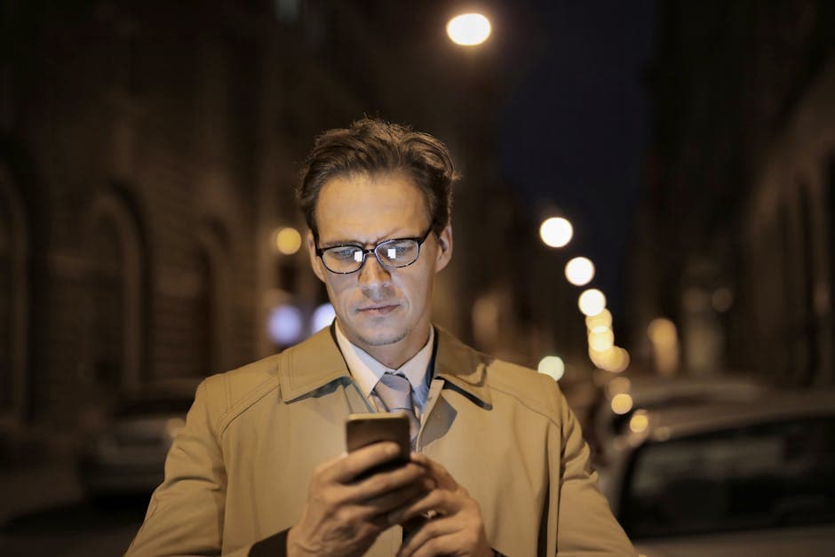 Smartphone avec messages la nuit